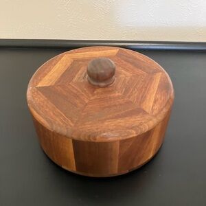 Beautiful wooden container with lid